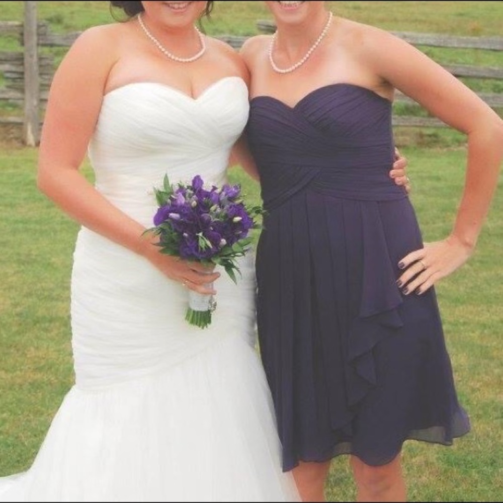 David’s bridal - bridesmaid dress size 6 colour lapis (purple)